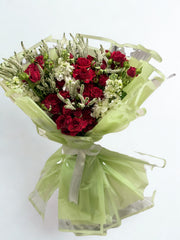 Crimson & Ivory Romance Signature Bouquet
